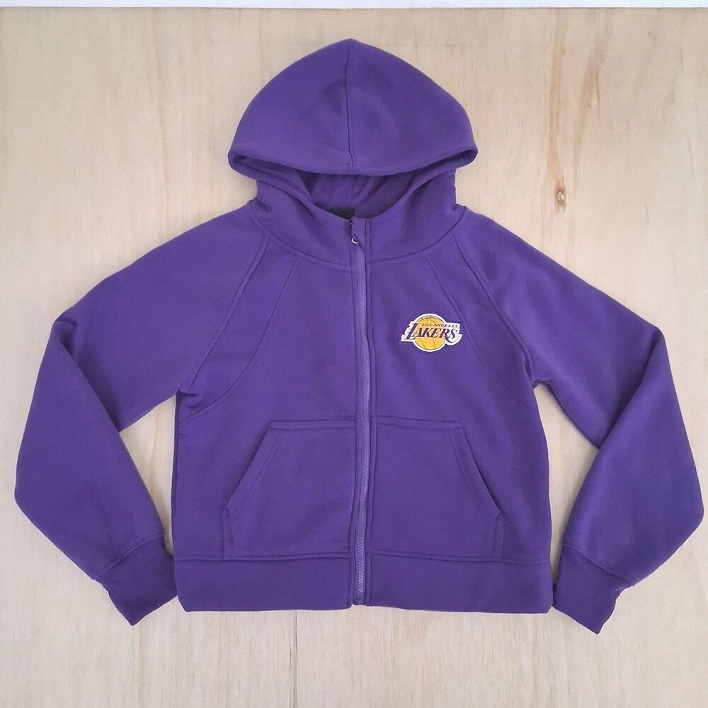 Los Angeles Lakers NBA Ultra Game Hoodie Sweatshirt Womens Medium Purple Zip Up